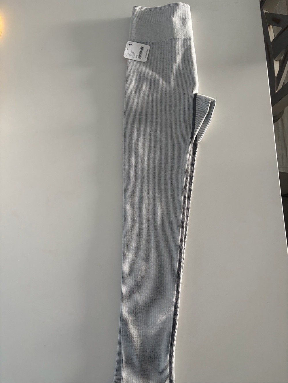 FP Movement by Free People Light Gray Ribbed Leggings XS/S